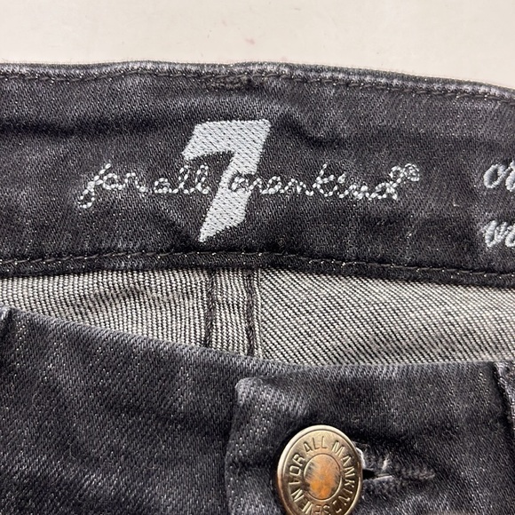 7 For All Mankind Cropped High Waist Vintage Straight Size 25 - Picture 8 of 16